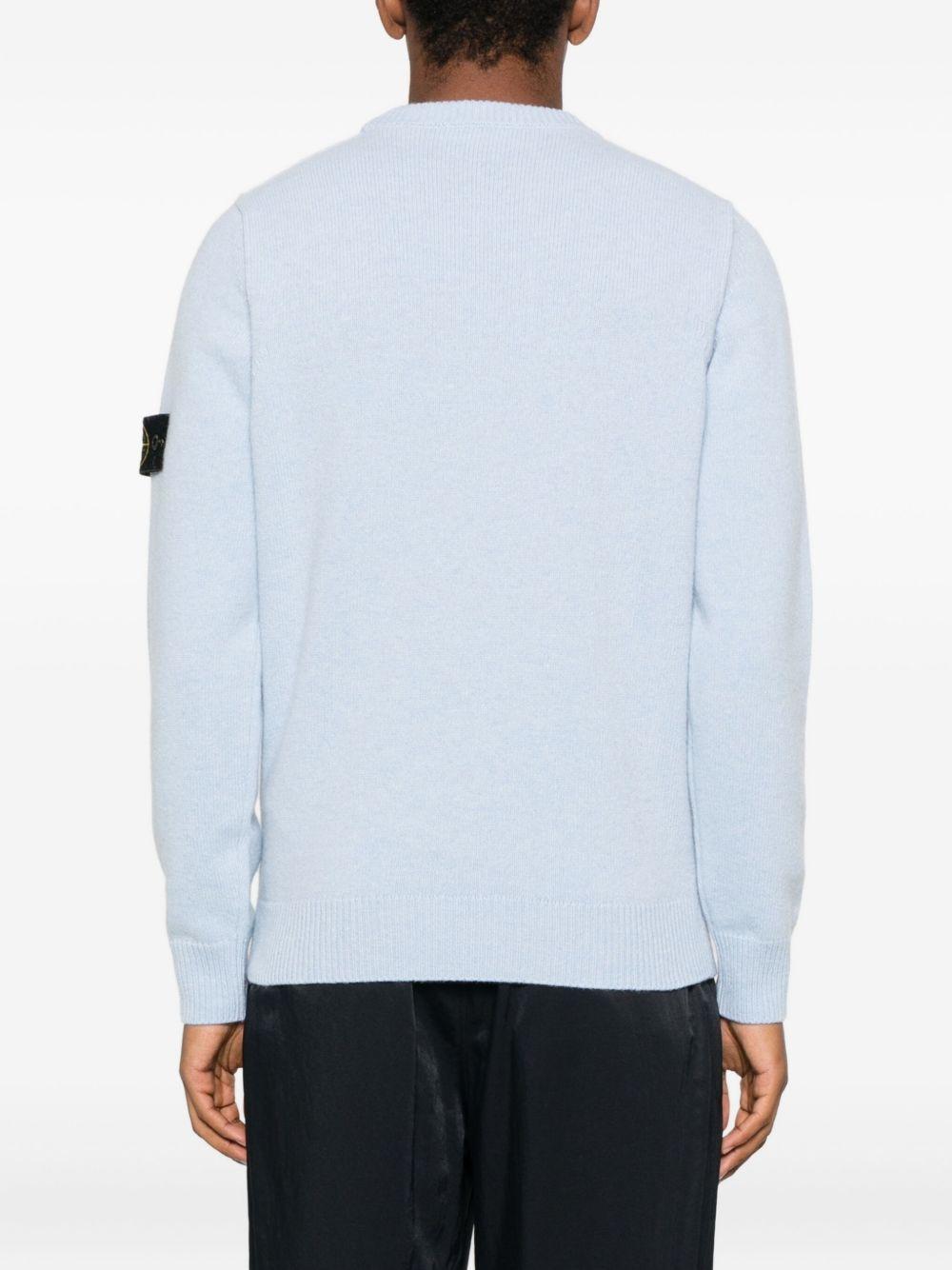 Maglione azzurro cielo con motivo Compass 