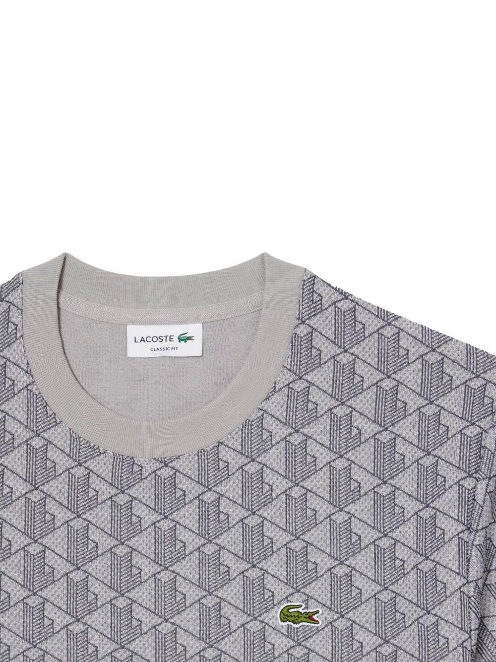 T-shirt grigia con stampa geometrica 