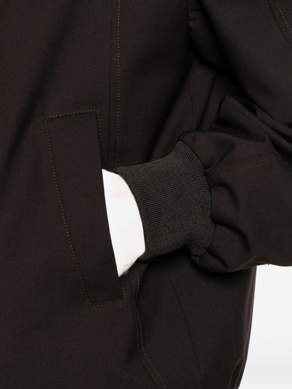 Bomber con zip marrone 