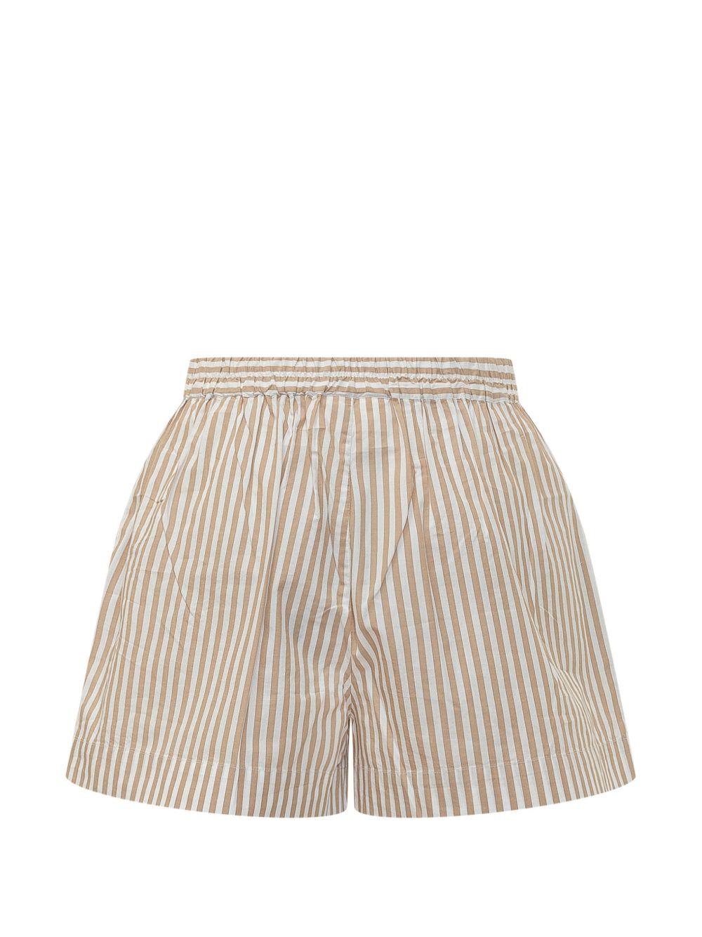 Pantaloncini a vita alta a righe 