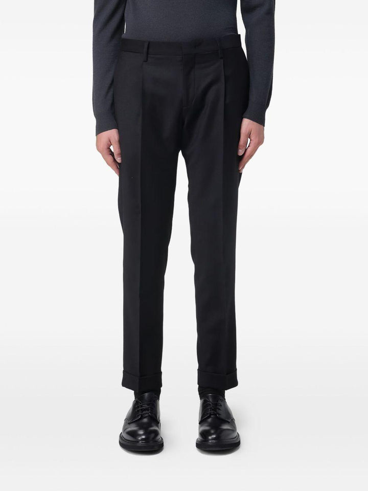 Pantaloni neri plissé 