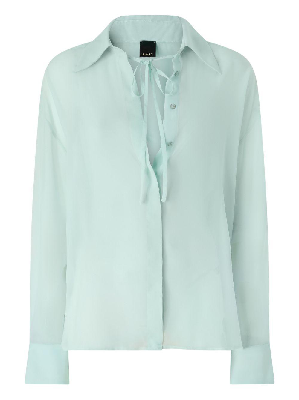 Camicia con collo lavallière 