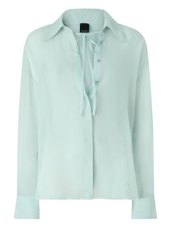 Camicia con collo lavallière 