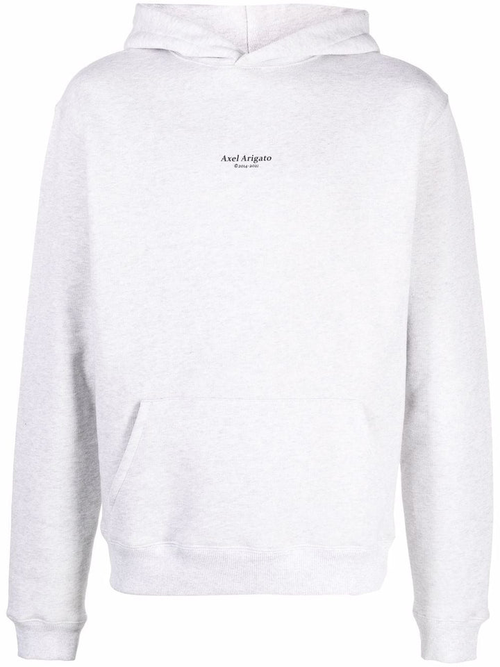 Felpa Grigio Sfumato Con Mini-Logotype